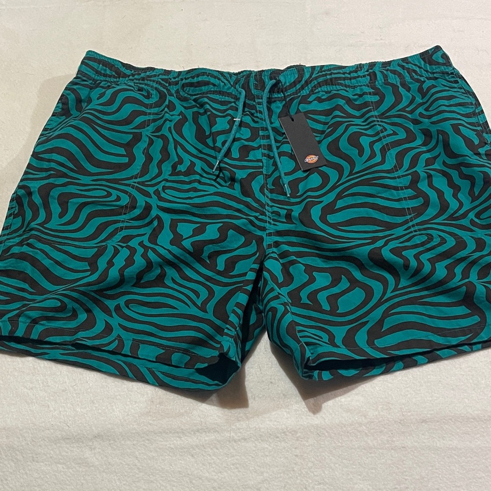 Dickies Men's Swim Trunks in Black and Teal size XXL